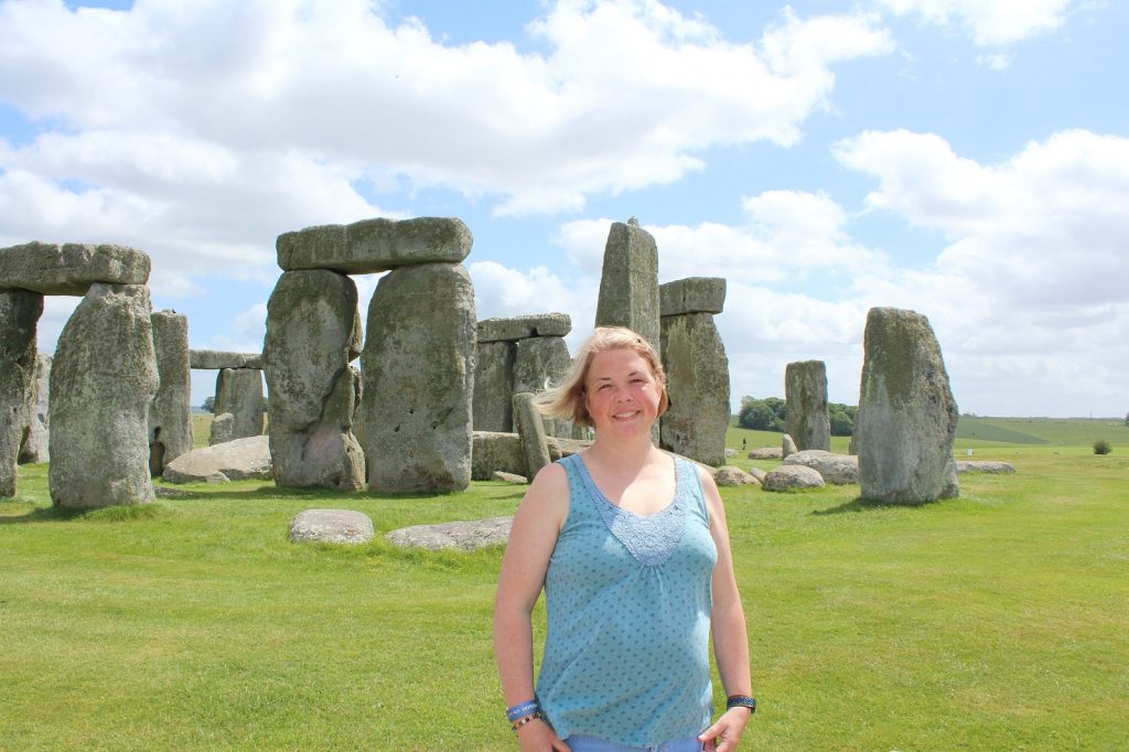 Women stood in front of Stonehenge